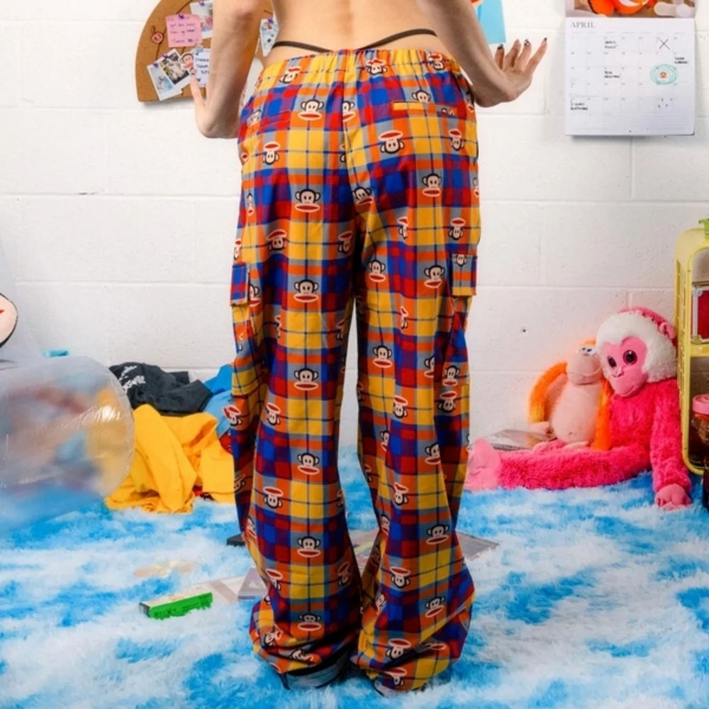 Paul Frank Plaid Pants - Blue and Yellow - Picture 2 of 3